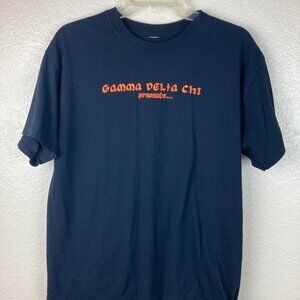 Vintage Gamma Delta Chi Thurderdome 2IX Event T-shirt Black Orange Graphic Sz L